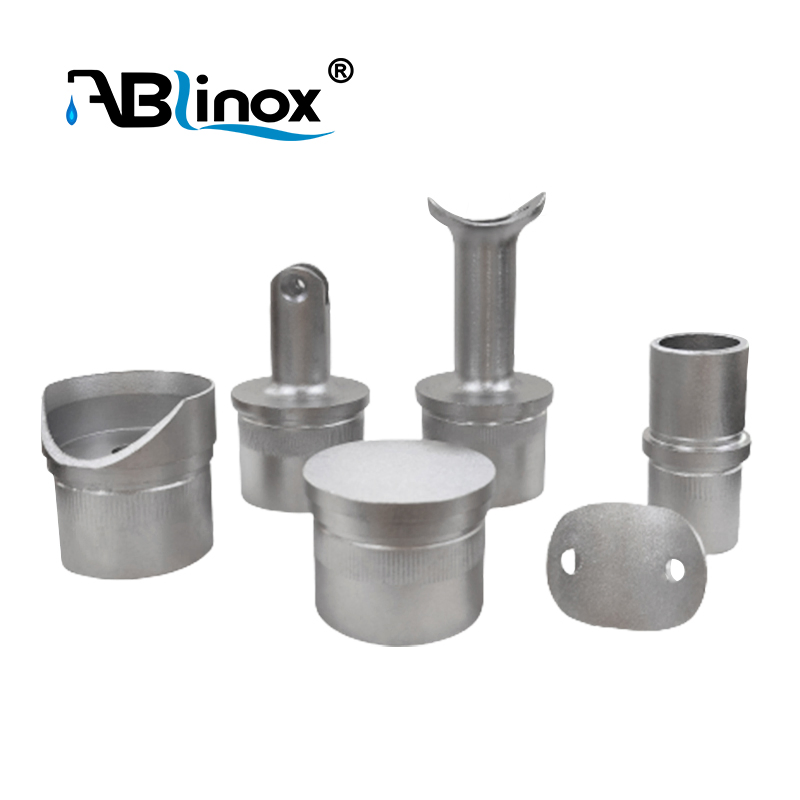 Customized CNC Machine Part Stainless Steel Handrail Balustrade with Sandblasted Surface