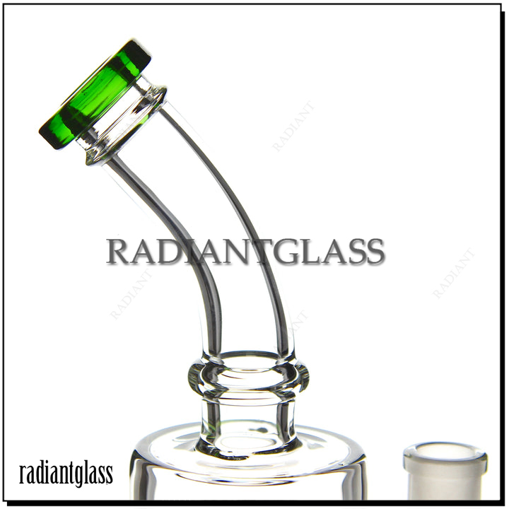 New Color Green Filter Single Tree Perc Cannon Hookah Water Pipe DAB Rig