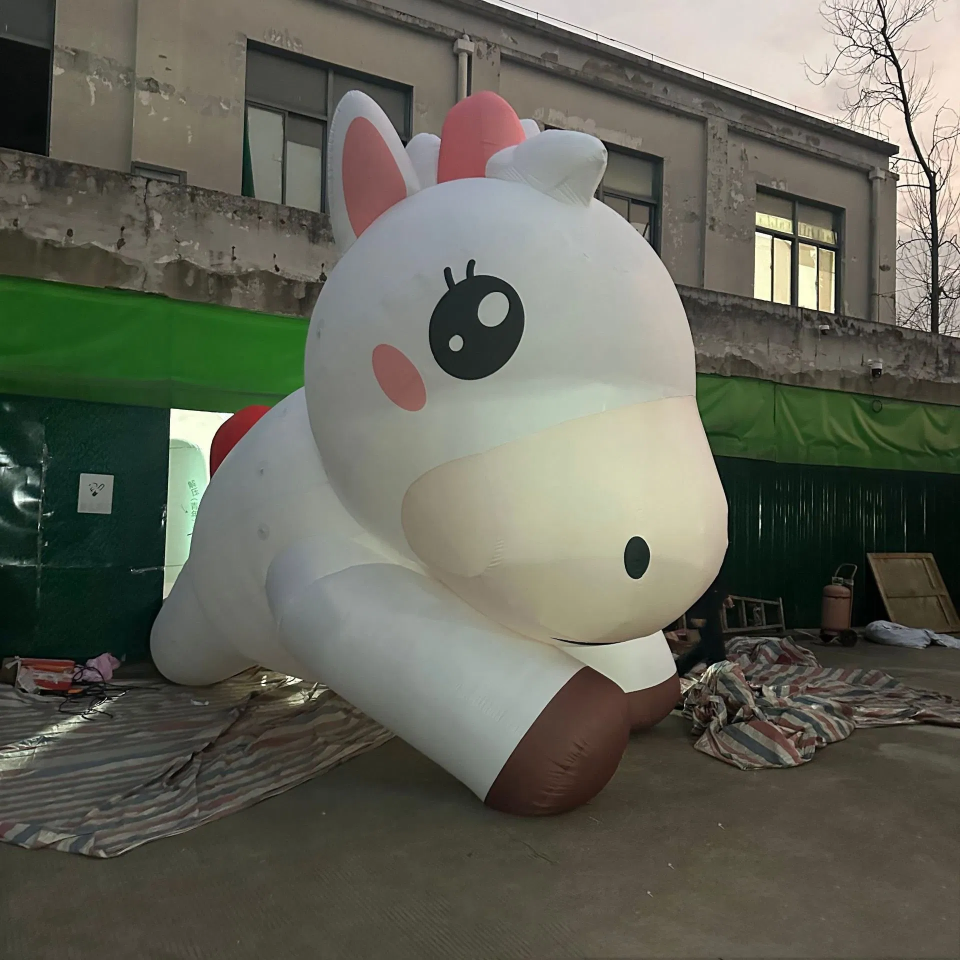 Boyi Inflatable Pink Unicorn Cartoon Inflatable Sleeping Unicorn Horse