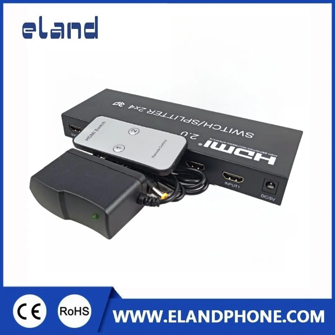 Коммутатор HDMI 2.0 2x4, 4K