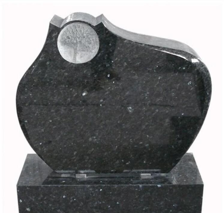Natural Stone polished carving Blue Pearl Granite tombstone for Memorial/Dead/cemetery/graveyard