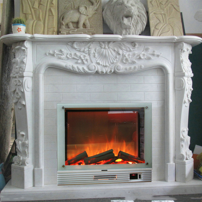 Beautiful House Handmade Marble Fireplace Mantel