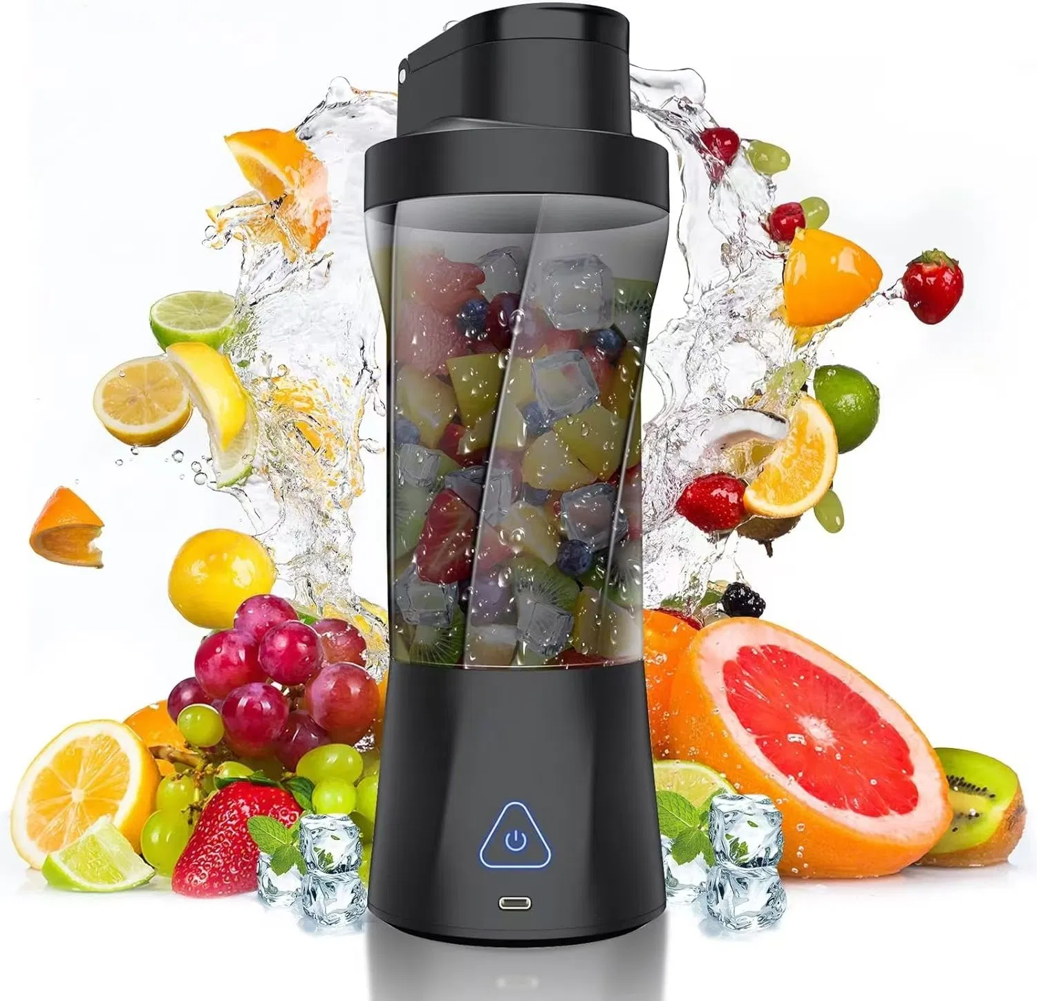 Portable Home Kitchen USB Juicer Cup Machine Summer Personal Electric Mini Fruit Juice Blenders with 6 Blades Slow Juicer