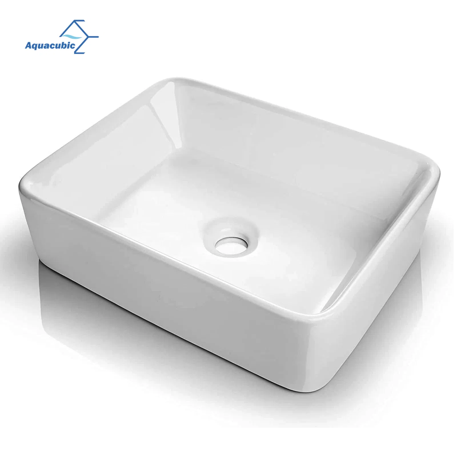 Прямоугольная раковина для ванной Aquacubic, белая
