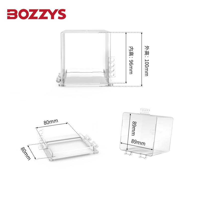 Transparent Plastic E-Stop Push Button Lockout Electric Button Lockout Protection Cover