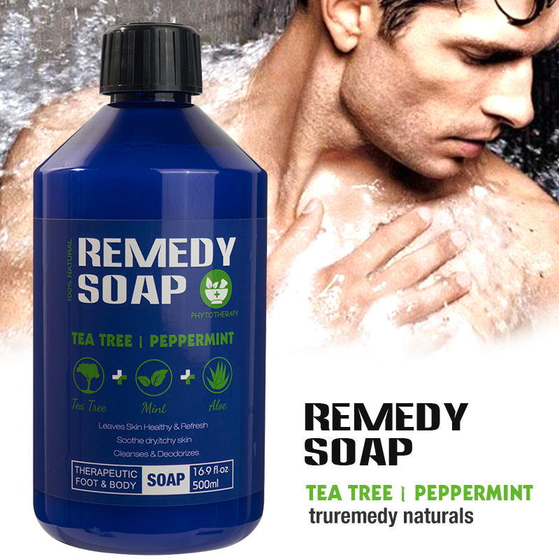 Private Label Natural Organic Body Wash Healing Cleansing Soap Tea Tree Oil Nourishing OEM Shower Gel for Soothes Itchy Skin