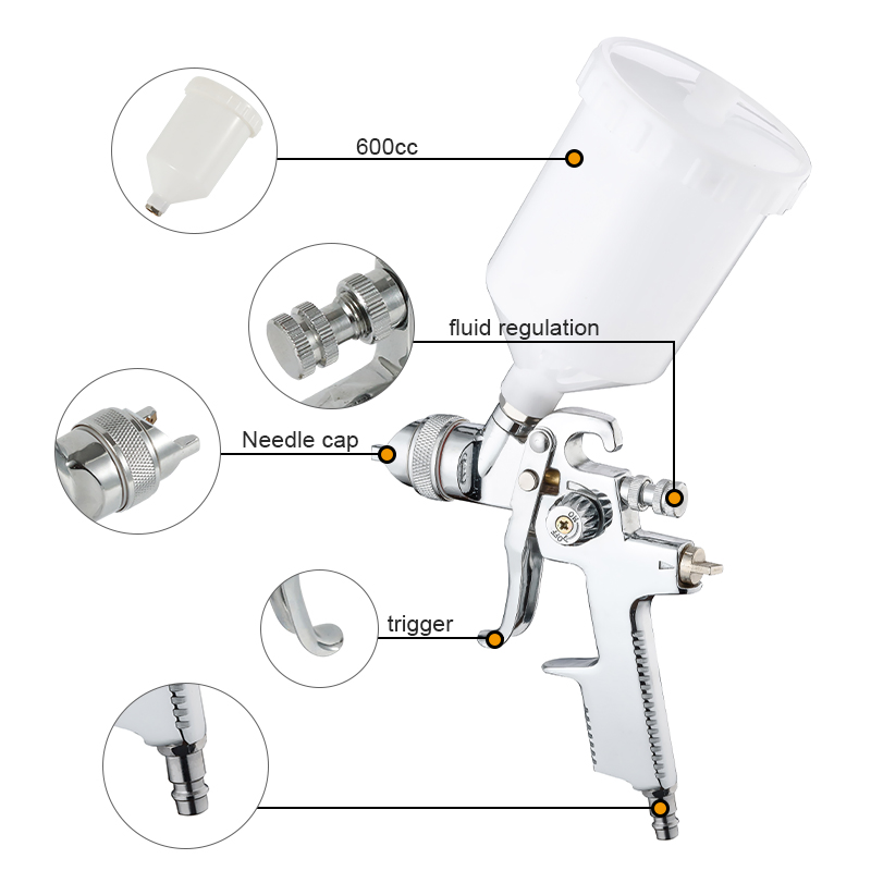 Портативный беспроводной краскопульт HVLP для авто