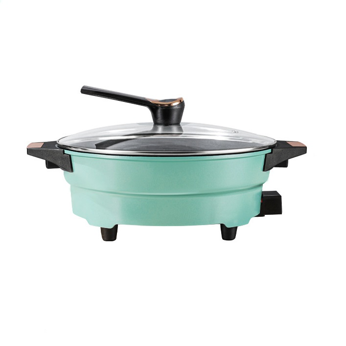 Efficient 1600W Electric Hot Pot, 36cm, with Dual-Cooking Zones