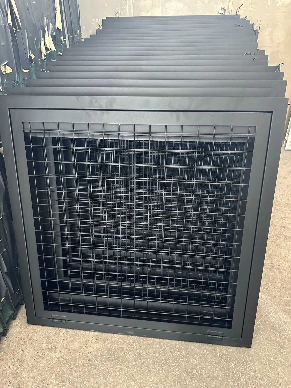 Mobile Storage Security Steel Window Set Bug Screen with Aluminum Window