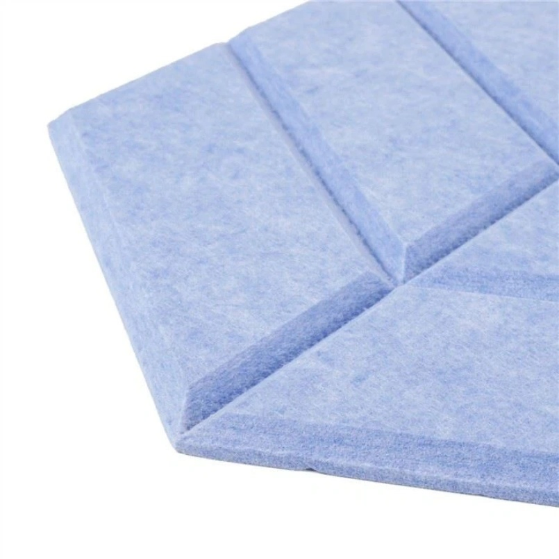 Fireproof Pet Felt Polyester Fiber Acoustic Baffle Ceiling Board Sound Insulation Panels for Indoor