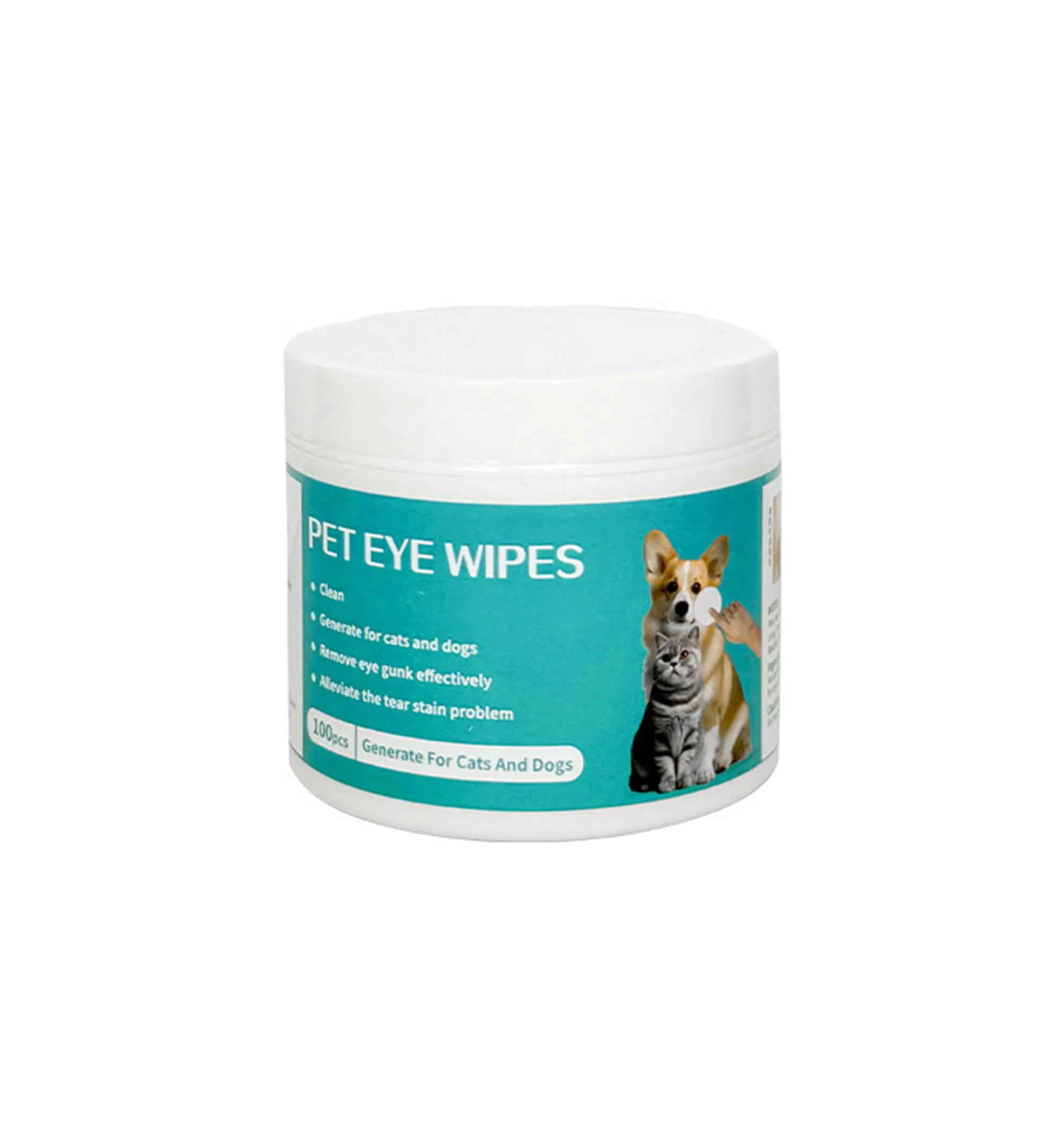 OEM Pet Eye Wipes Tear Stain Remover Pads for Dogs Cats Pet Eye Cleaning Wipes Private Label Pet Care Products