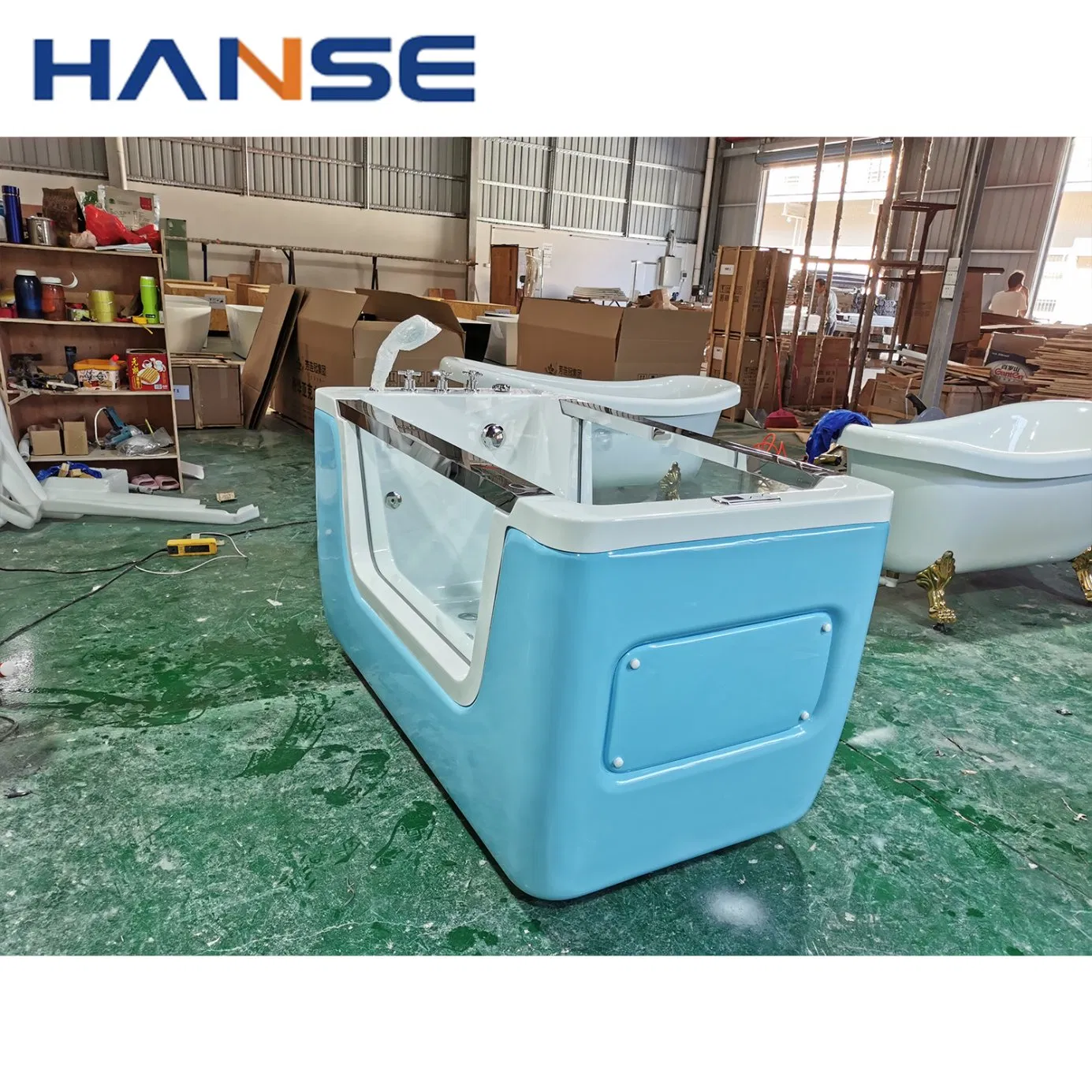 Детская акриловая ванна с гидромассажем и пузырьками