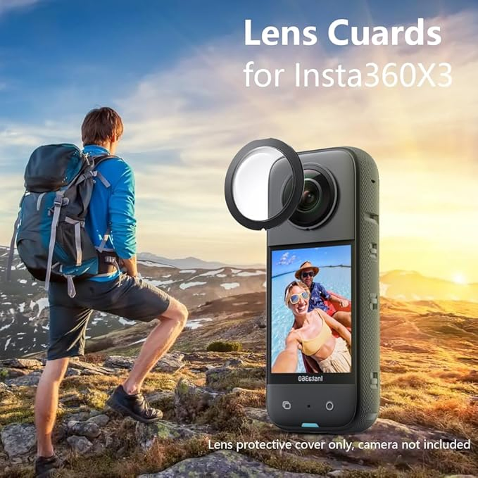 Insta360X3, 2PCS Screen Protective Cover, Scratching Scratch Lens Hat Camera Accessories