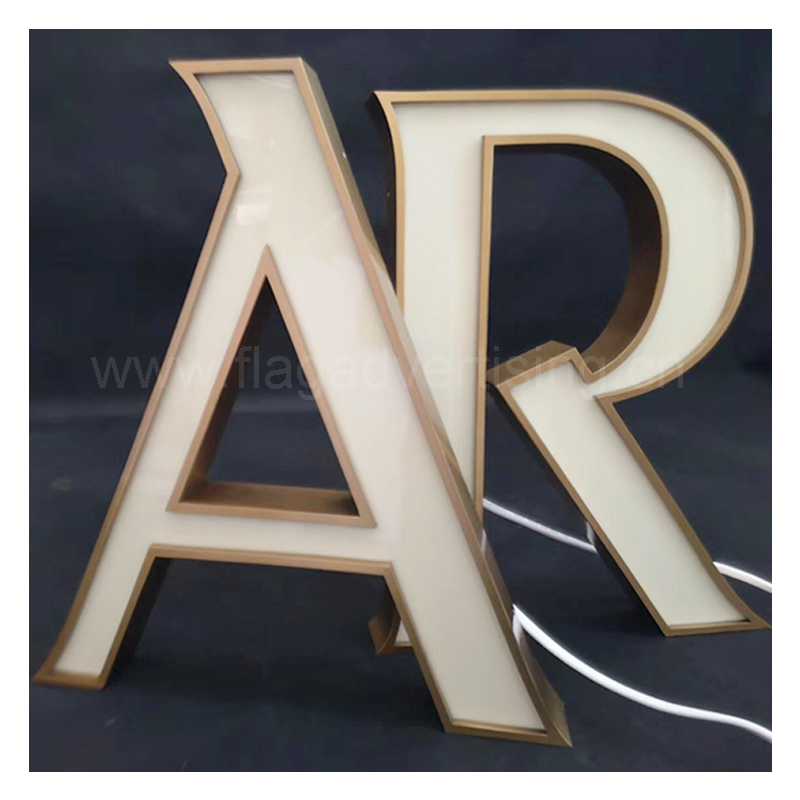 Front Illuminated Stainless Steel LED Channel Letters Custom Signage Solutions