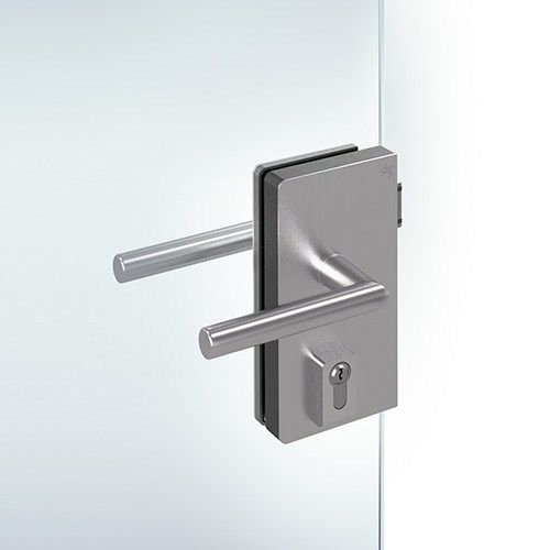 Office Furniture Glass Door Lock Set with Cylinder and Level Handle Home Door Lock Security