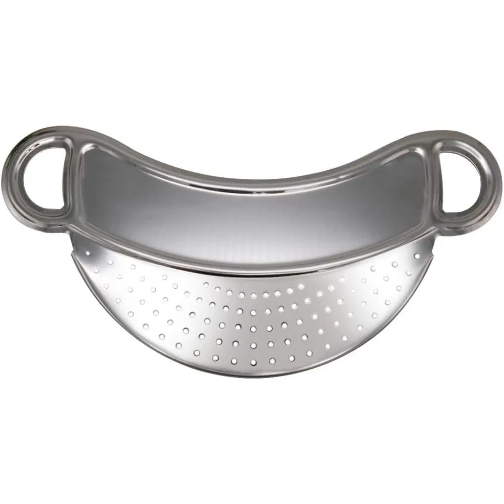 Half-Moon Pan Strainer Pot Drainer Pan Colander for Spaghetti Wbb12138