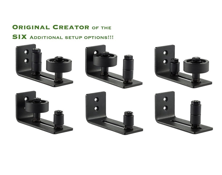 Frameless Glass Concealed Sliding Barn Door Roller Set Hardware Fittings