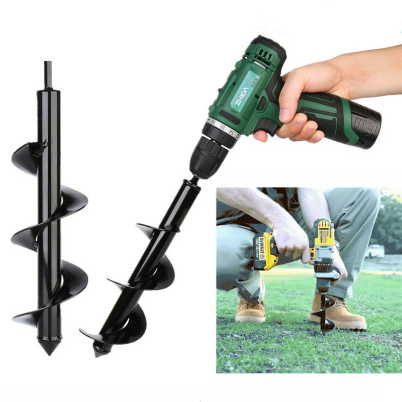 Ground Drill Bit Screw Tree Planting and Digging Machine Screw Rod Garden Gardening and Soil Drilling Bit