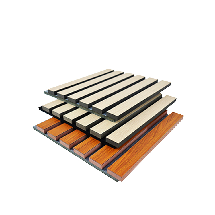 Meeting Room Wall and Ceiling Pet Wood MDF Veneer Slat Acoustic Panel for Distributor