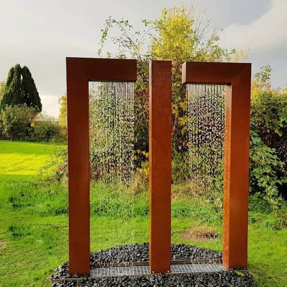 Customize Decoration Garden Water Cycling Modern Metal Rain Curtain