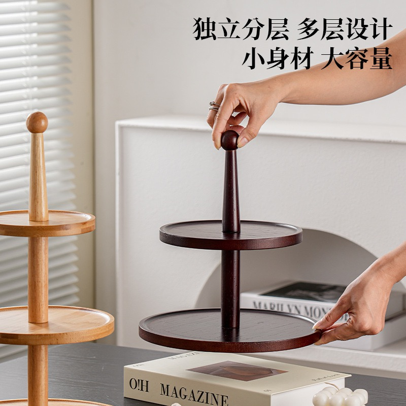 Chic Simple Style Cake Pastry Display Rack Bamboo Wood