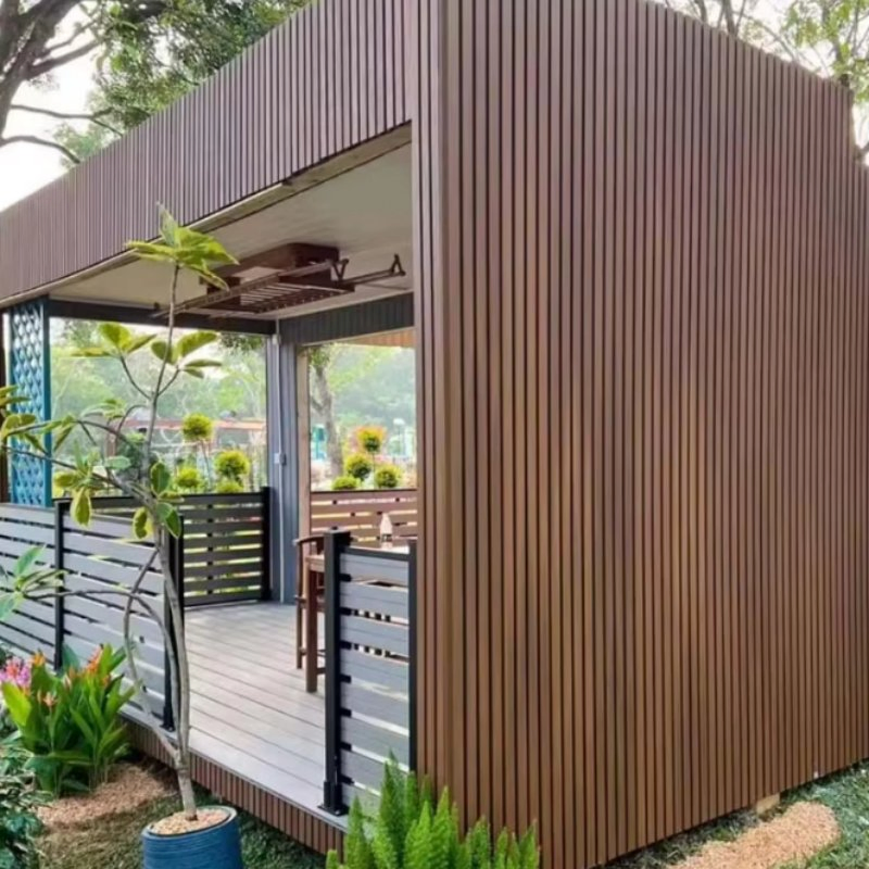 Gardens Cladding Exterior Soft Outdoor Slats Cladding 3D Decoration UV Exterior Plastic Composite Cladding WPC Wall Panel