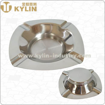 Stocked Metal Portable Pocket Ash Tray Round Stainless Steel Ashtray