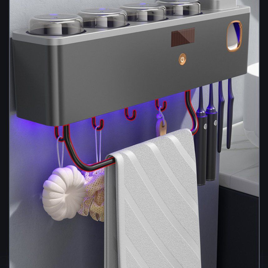 Bathroom Multifunctional Toothbrush Cup Disinfection Sterilizer Automatic Toothpaste Dispenser Toothbrush Holder