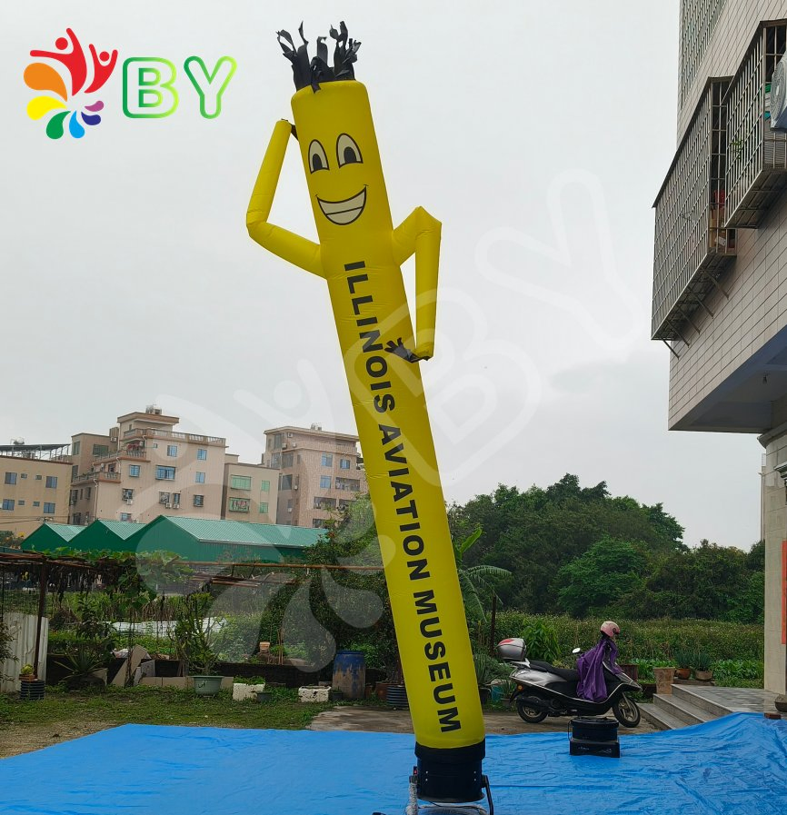 Factory Wholesale 4.5mh Carton Doll Inflatable Air Dancer Double Side Man with Hand