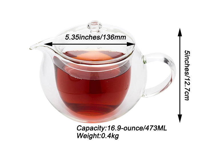 Чайный набор из жаропрочного стекла с заварочным чайником