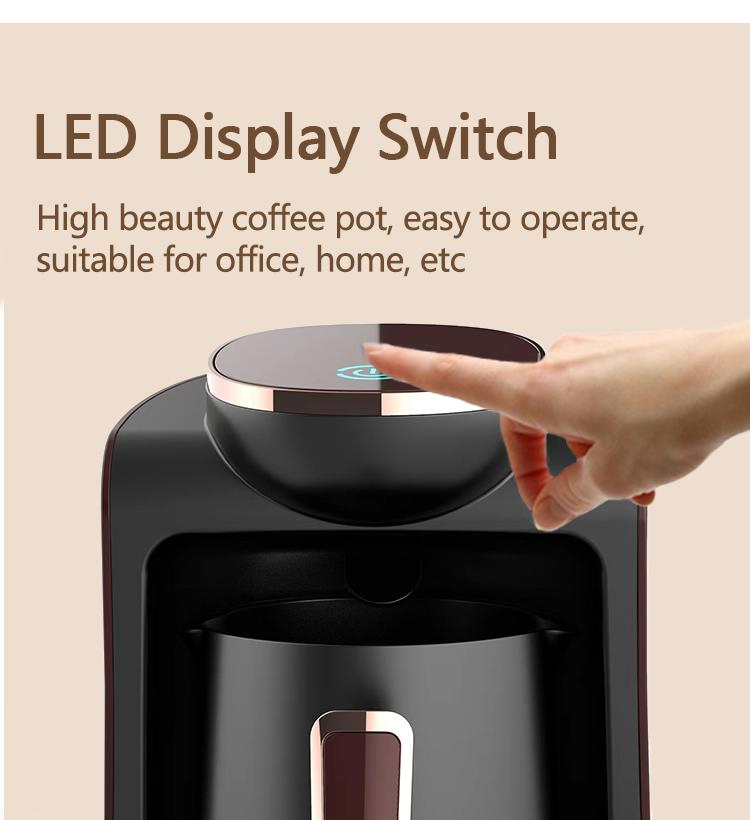 New Design Portable Turkish Electric Coffee Maker Grinder 240V Single Head Coffee Machine