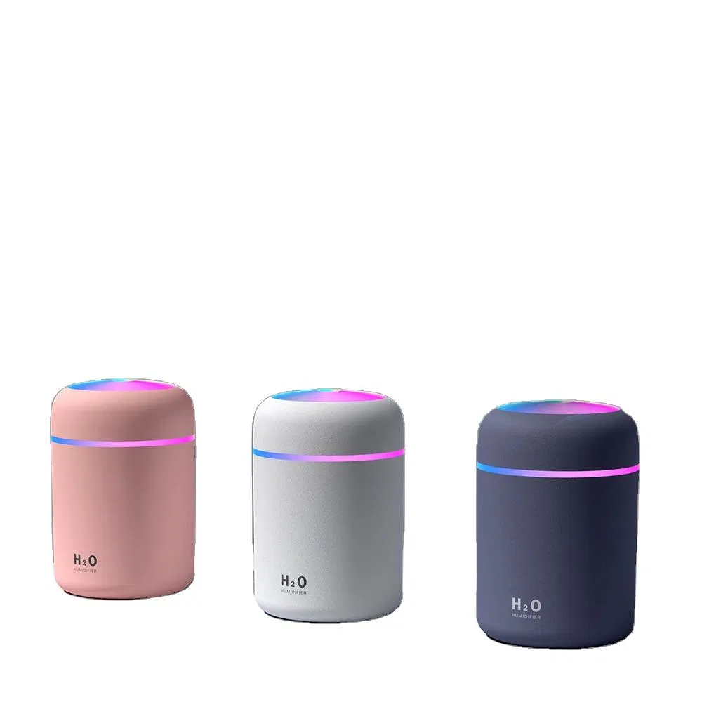 USB Humidifier H2O Portable Desktop Office Car Mini LED Light Small H2O Diffuser Humidifiers for Bedroom