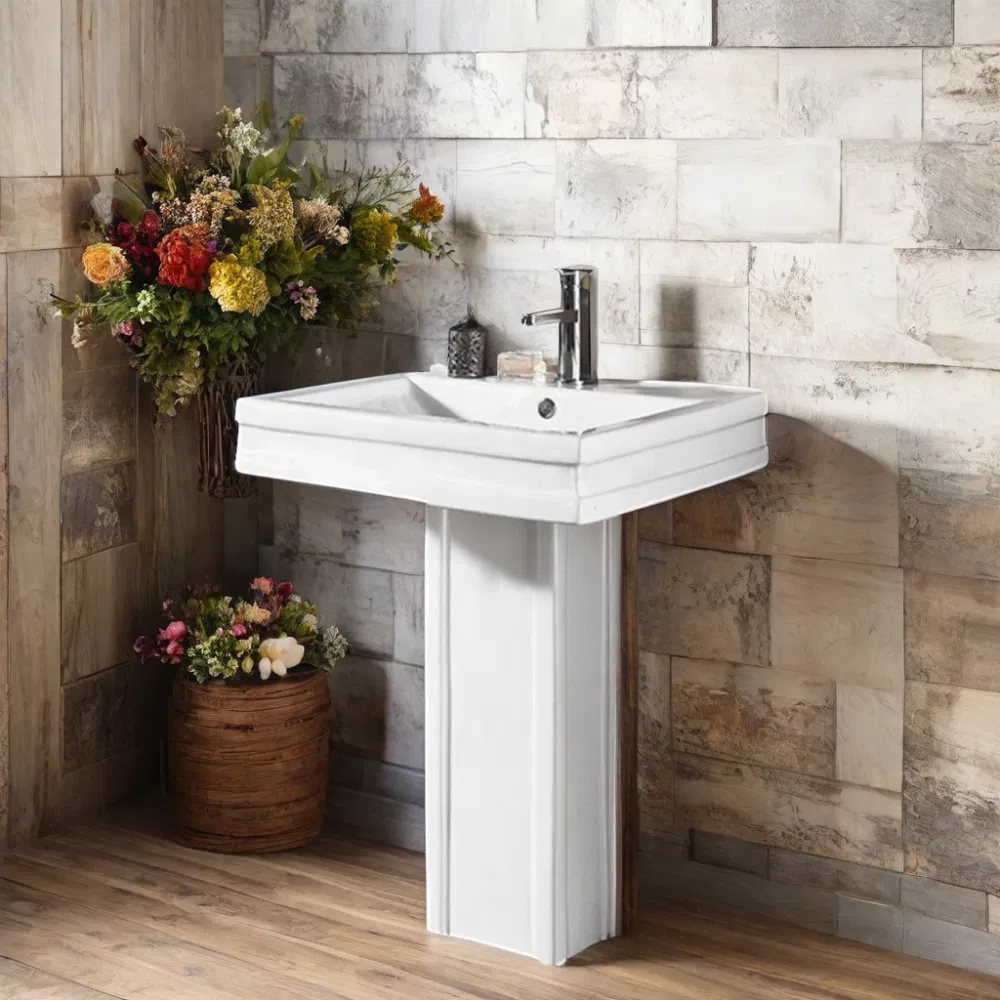 Wholesale Rectangular Pedestal Wash Basin