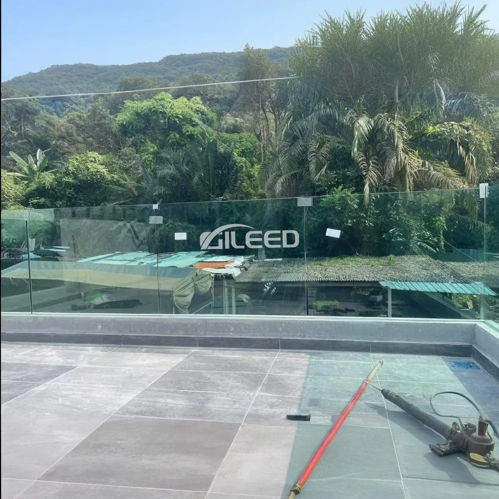 Aluminum Railing System Metal Glass Frameless Swimming Pool Guard Fence