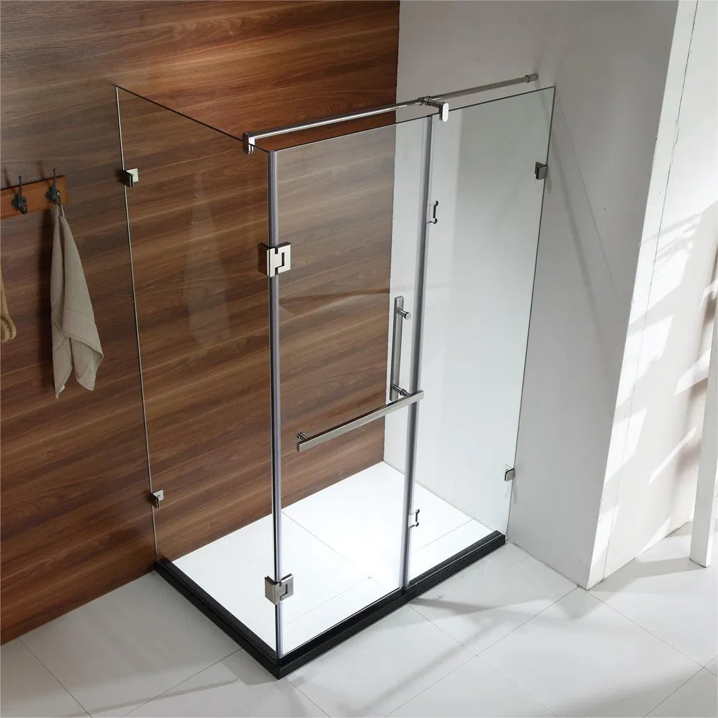Elegant L-Shaped Transparent Glass Shower Room for Modern Bathrooms (JJ4404)