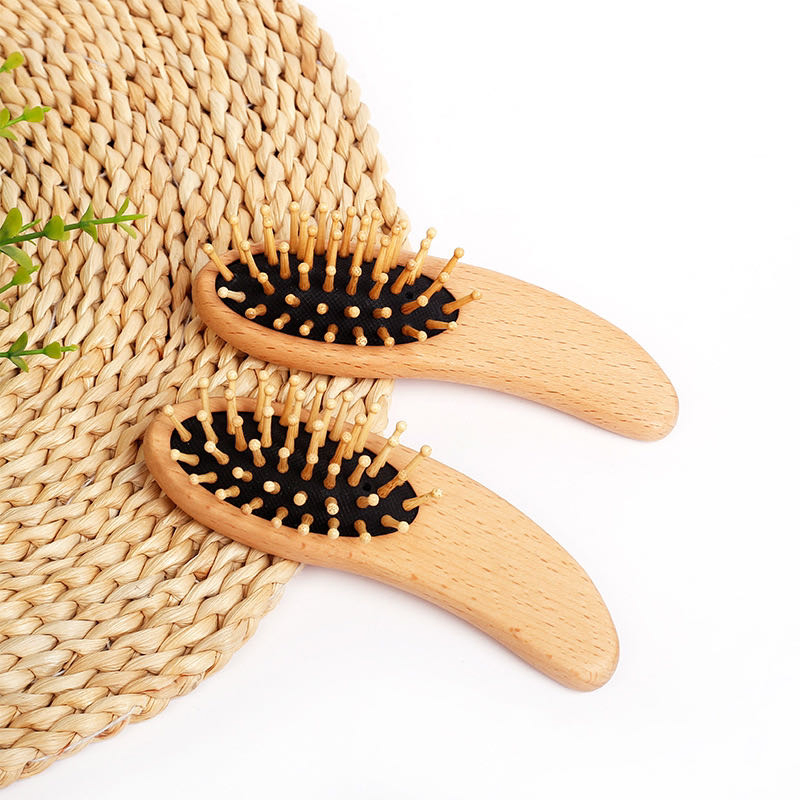 Soft Paddle Message Hair Brush Wooden Hair Comb for Hotel