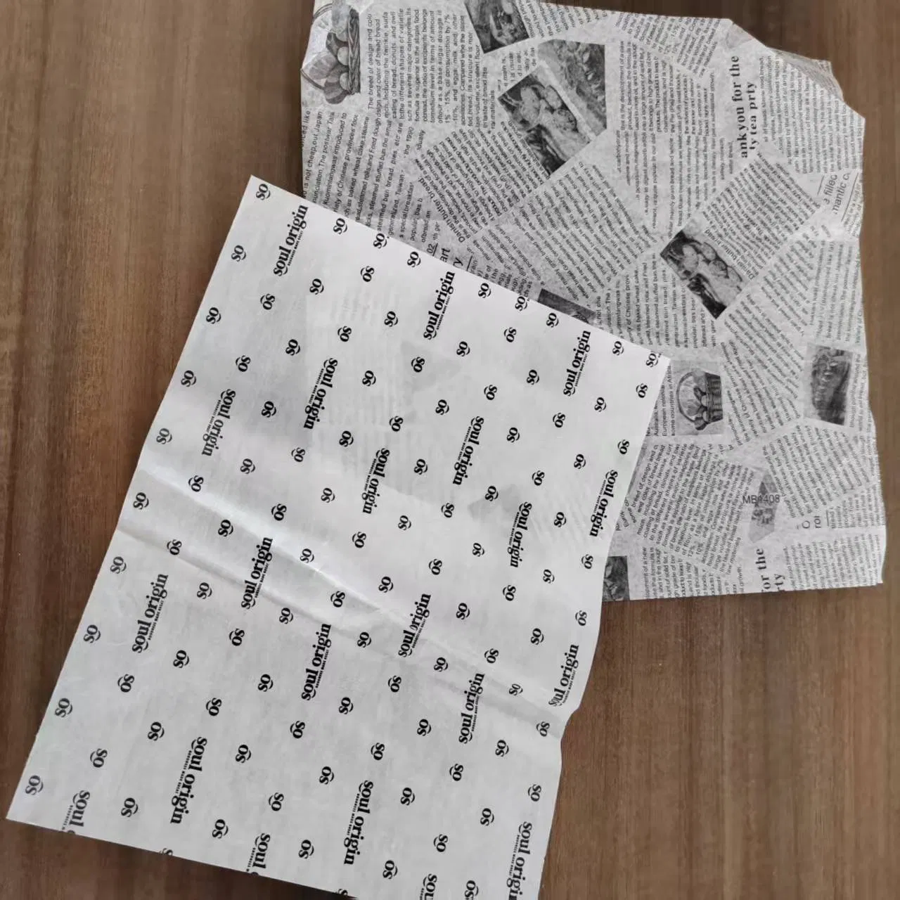 Custom 40GSM Oil-Proof Burger Wrap Paper Placemat