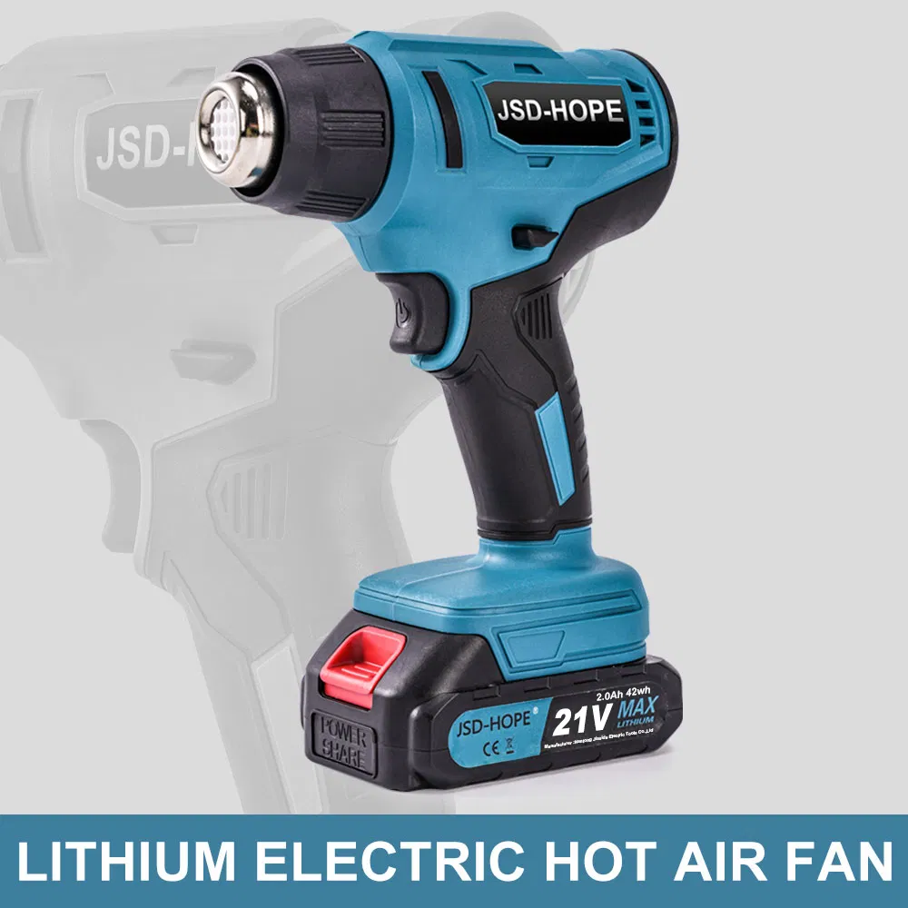 21V Cordless Hot Air Tool with Lithium Battery and Quick Heating Function