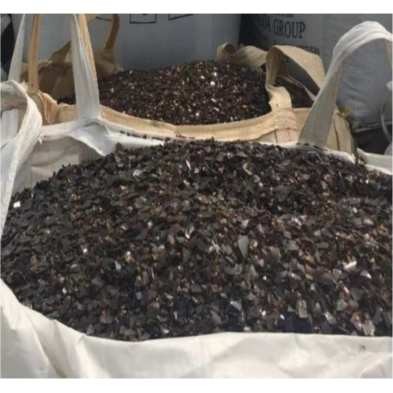 Cheap Crushed Amber Coffee Brown Bottle Glass Cullet Scraps Used for Producing Bottles