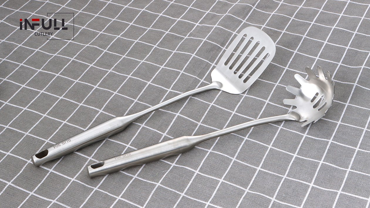 Satin Stainless Steel Cooking 6PCS Kitchen Utensils Set