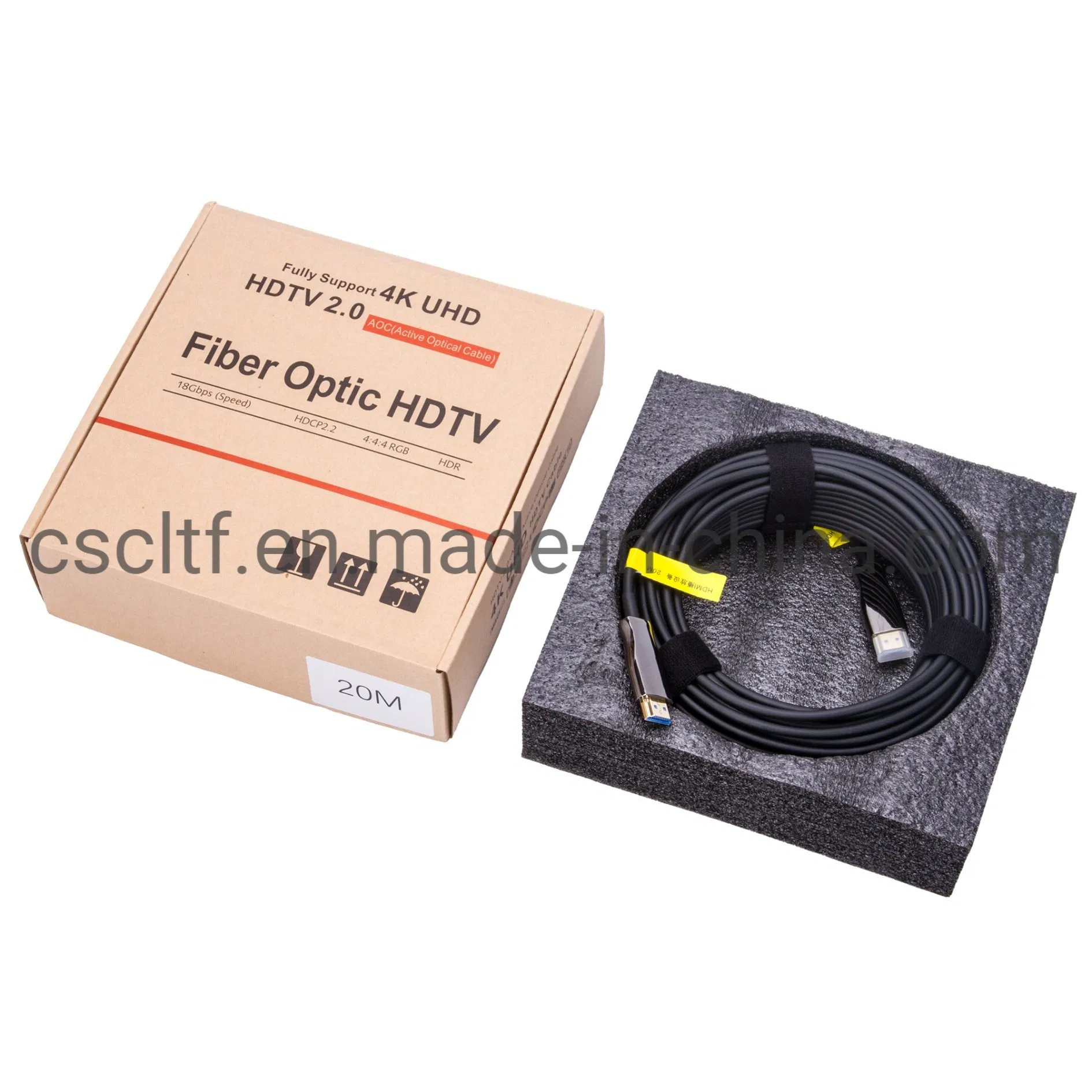 High Quality Fiber Optic 4K 8K HDMI Cable 60Hz 18gbps 1080P 2.0 2.1 Ultra High Speed IC Booster Amplifier for HDTV Projector Monitor 5m 10m 15m 20m 30m 40m 50m