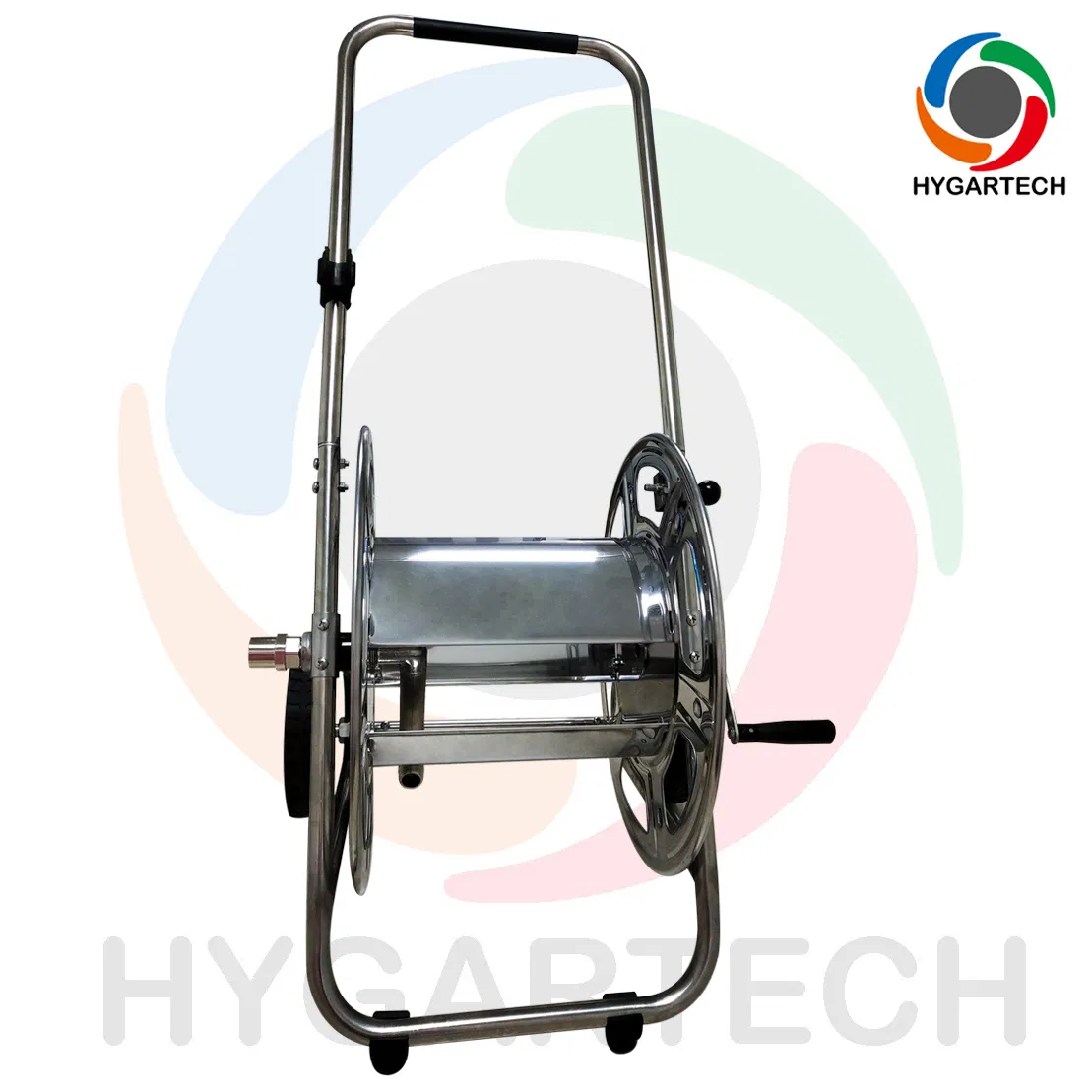 Multifunctional Metal Trolley Hose Cart with Stainless Steel Construction Brass Flow Way and 3/4"Nh North American Hose Threaded Adaptor