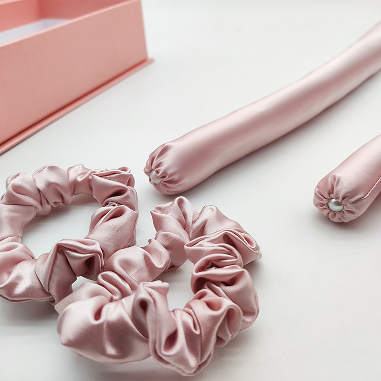 Custom Logo Silk Heatless Hair Curler Curling Rod Headband Silk Hair Roller for Long Hair