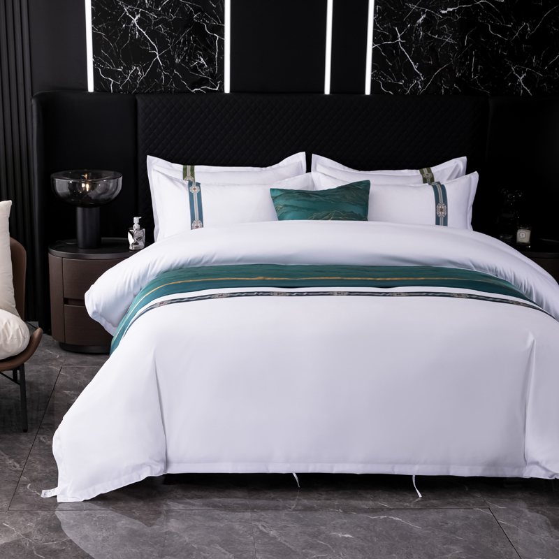 Luxury Sabanas Solid Color Bedding Linen Hotel Textiile Fabric Bed Sheet Set