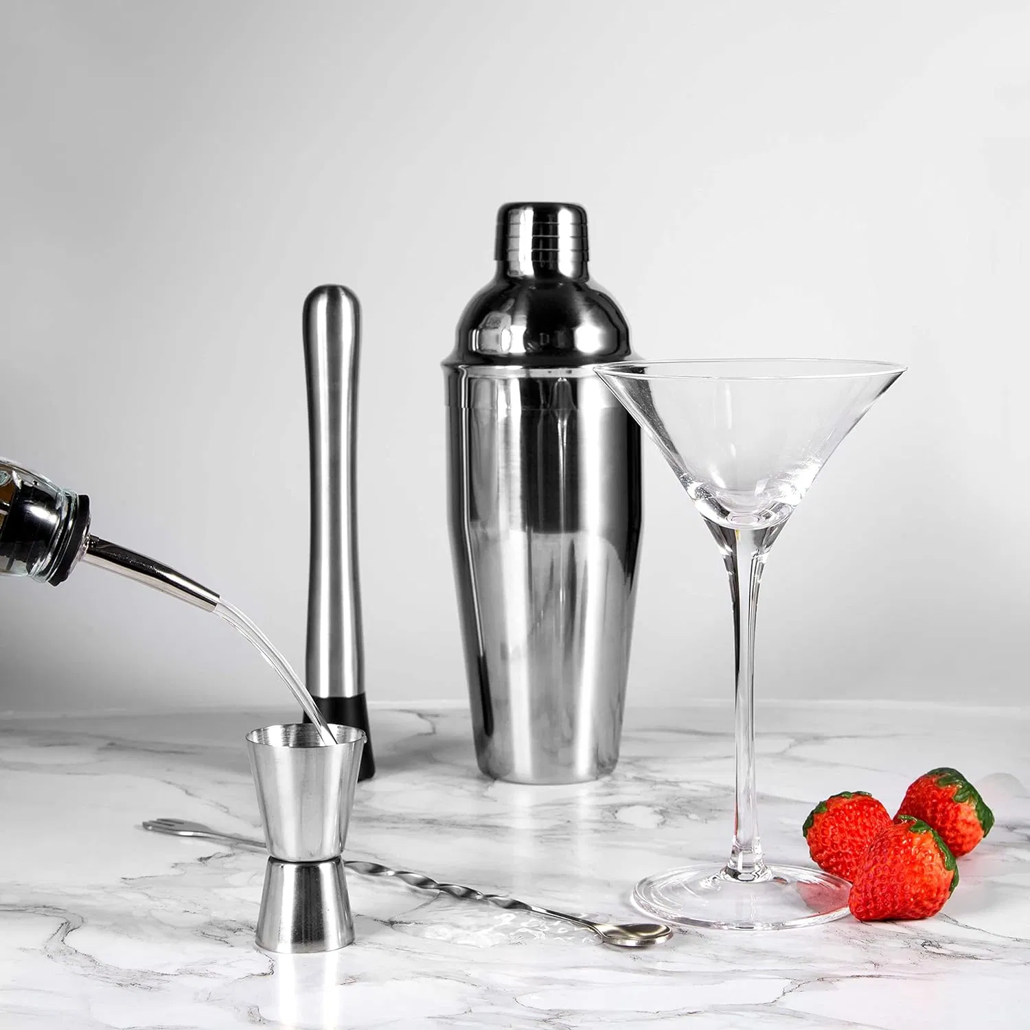 6-Piece Bartender Kit Premium Shakers Bartending, Bar Tools Set