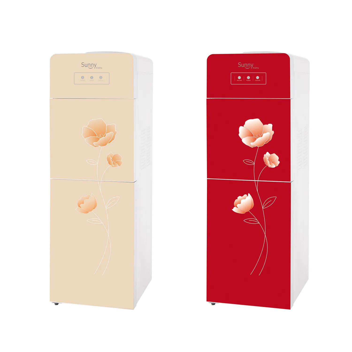 Tempered Glass Model Hot and Cold and Three Taps Water Dispenser