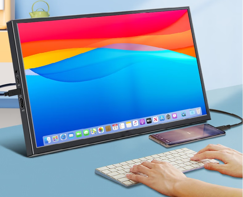 Портативный монитор 10.1 дюймов с сенсорным экраном и Type-C