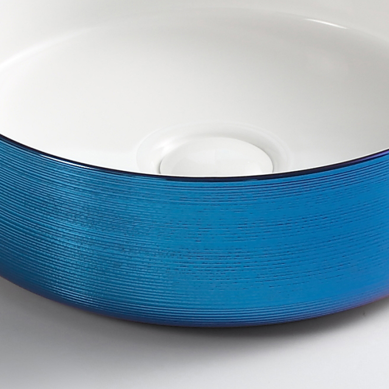 Lavabo White Porcelain Ceramic Vessel Vanity Sink Art Basin Electroplate Wash Basin 021lslb