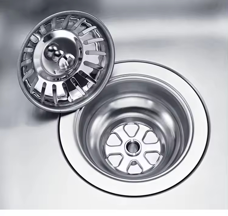 Australia Style Hot Selling Stainless Steel Kitchen Sink Drain with Removable Colander