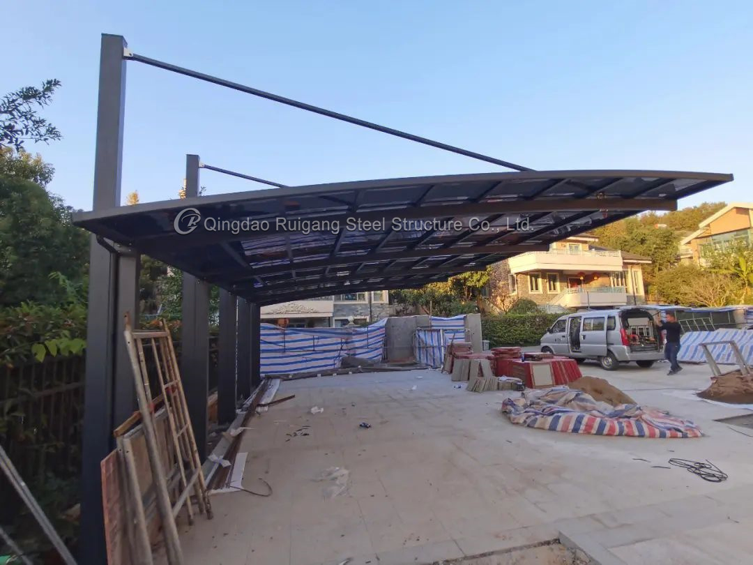 Hot Sales Prefabricated Light Metal Car Garage Steel Construction Prefab Steel Structure Carport for Sale